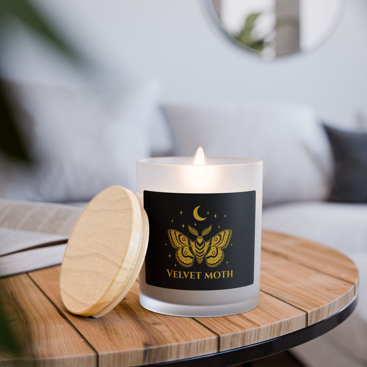 Frosted Glass Candle, 11oz