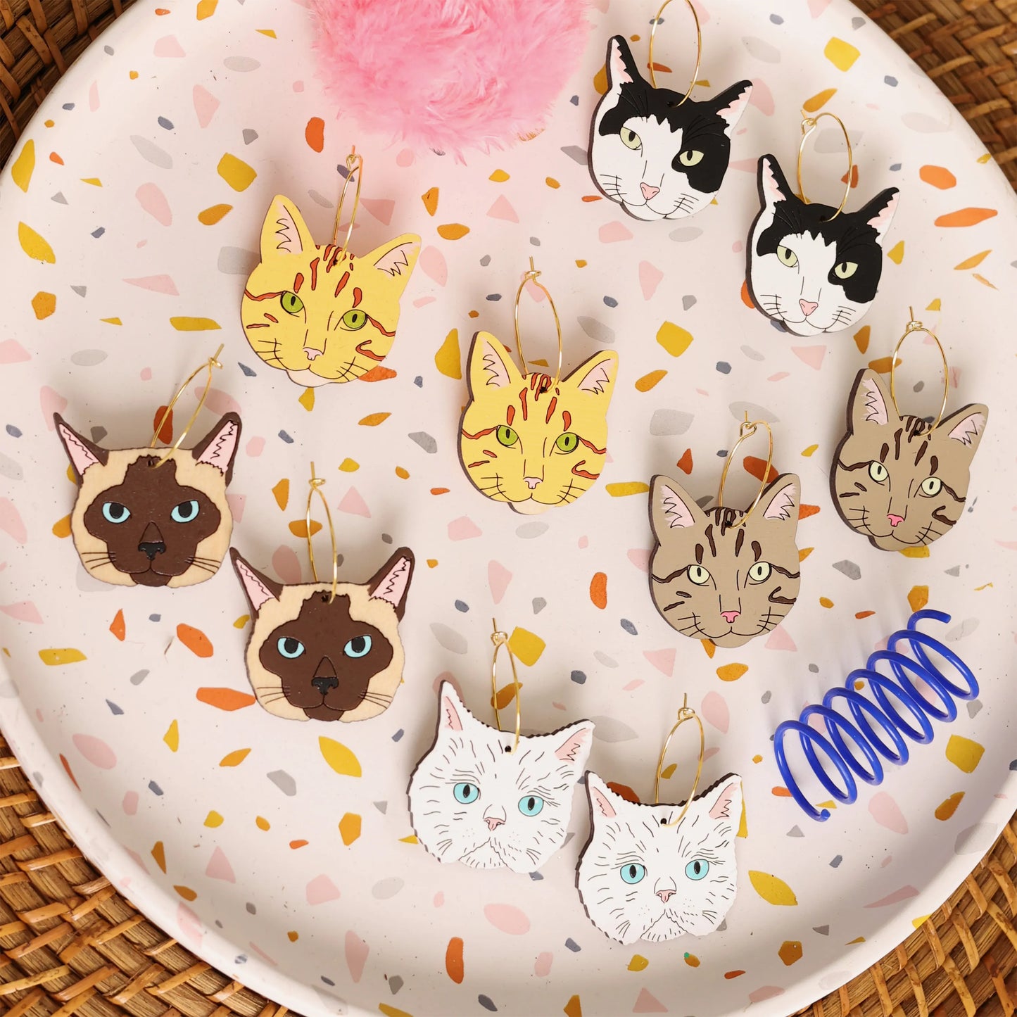 LE CHIC MIAMI - Orange Tabby Cat Hoops