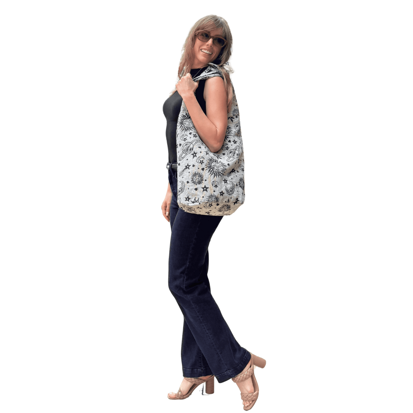 Kathmandu Collection Celestial Print Hobo Bag