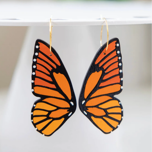 LE CHIC MIAMI - Monarch Butterfly Hoops