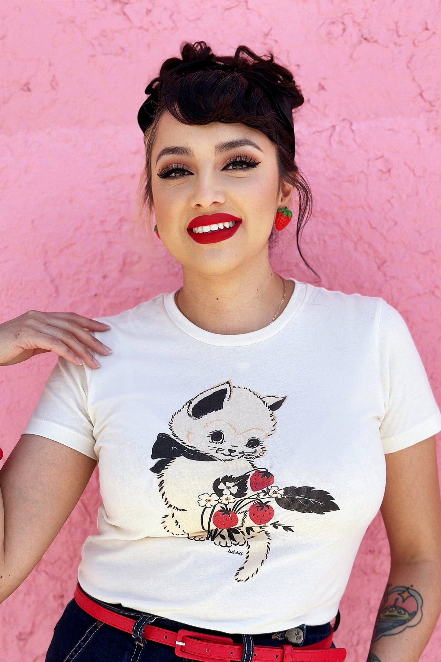 Strawberry Fields Forever Fitted Tee