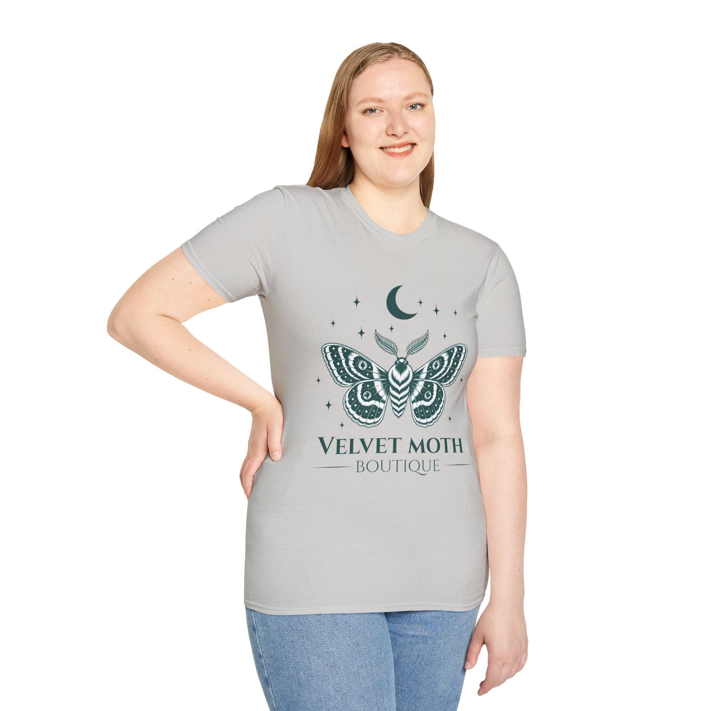 Velvet Moth Unisex Softstyle T-Shirt - Bohemian Aesthetic Apparel