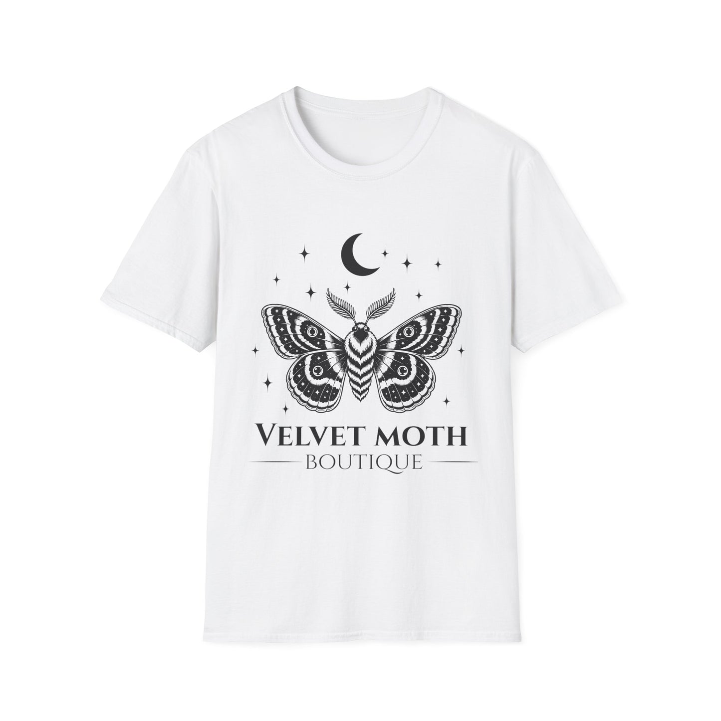 Velvet Moth Unisex Softstyle T-Shirt - Bohemian Aesthetic Apparel