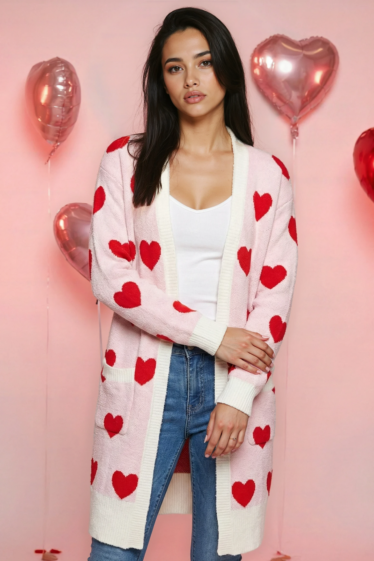 All over heart Cardigan