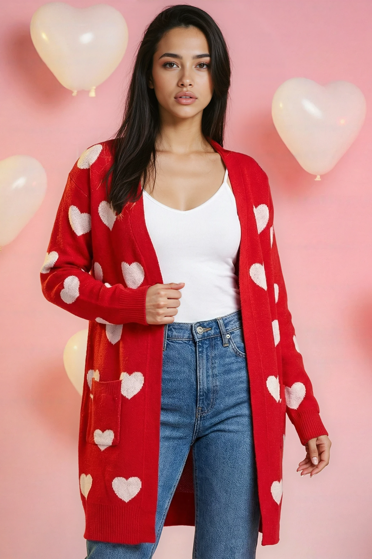 All over heart Cardigan
