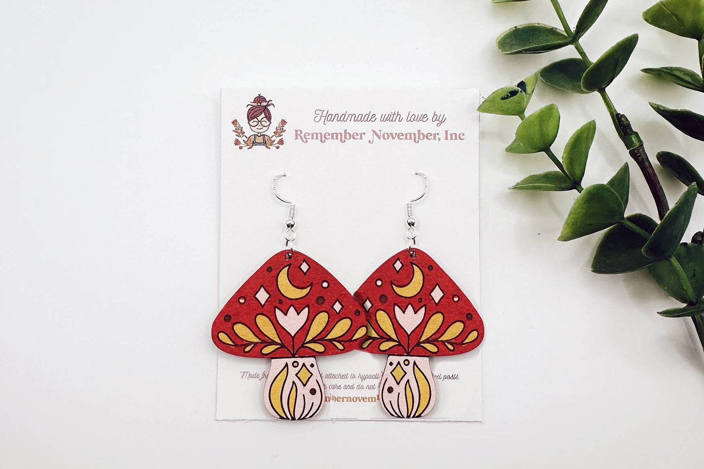 Remember November, Inc - Mushroom Earrings
