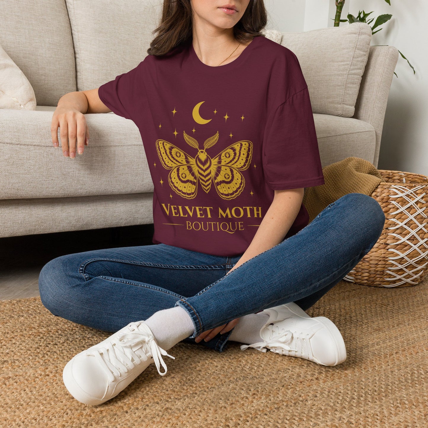 Velvet Moth Unisex Softstyle T-Shirt - Bohemian Aesthetic Apparel