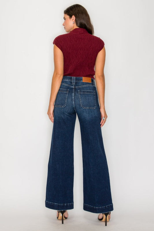 Artemis Vintage Tummy Control High Rise A-Wide Leg Fit Jeans