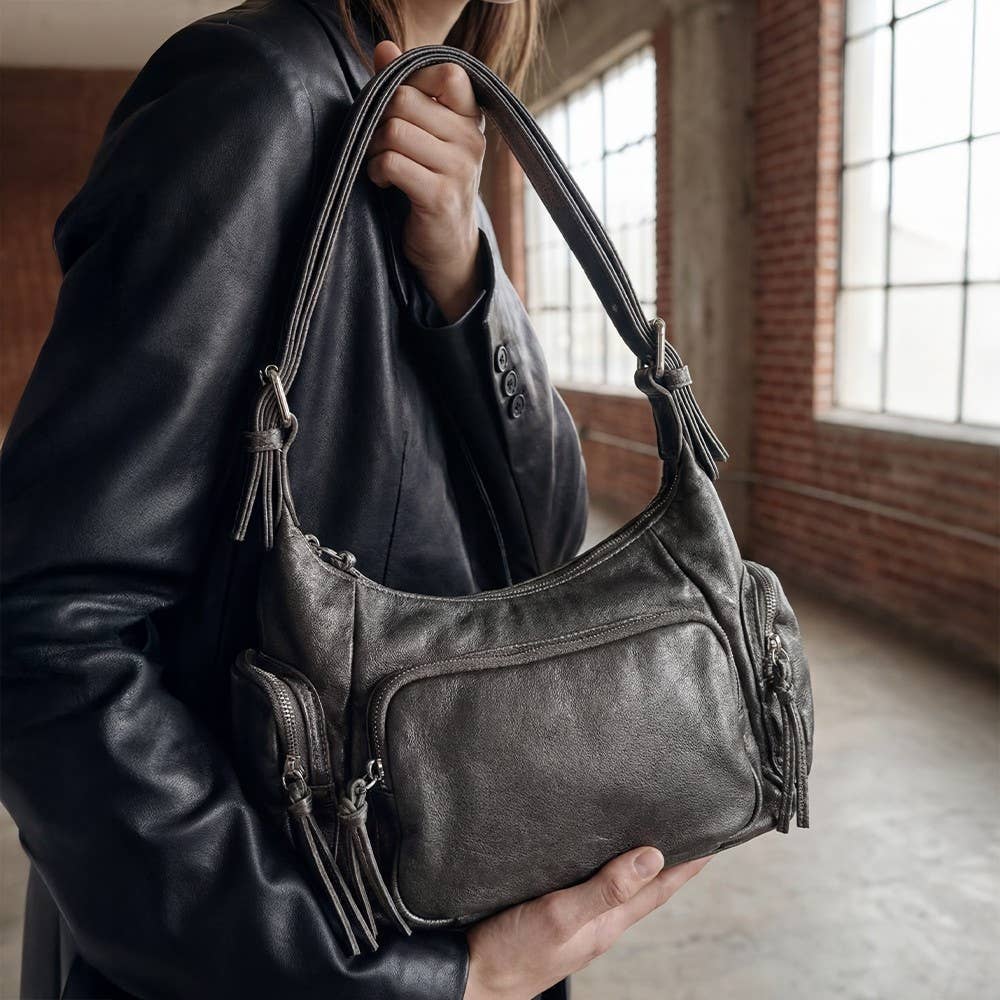 Fame - Multi Pocket Leather Shoulder Bag *Coming Soon