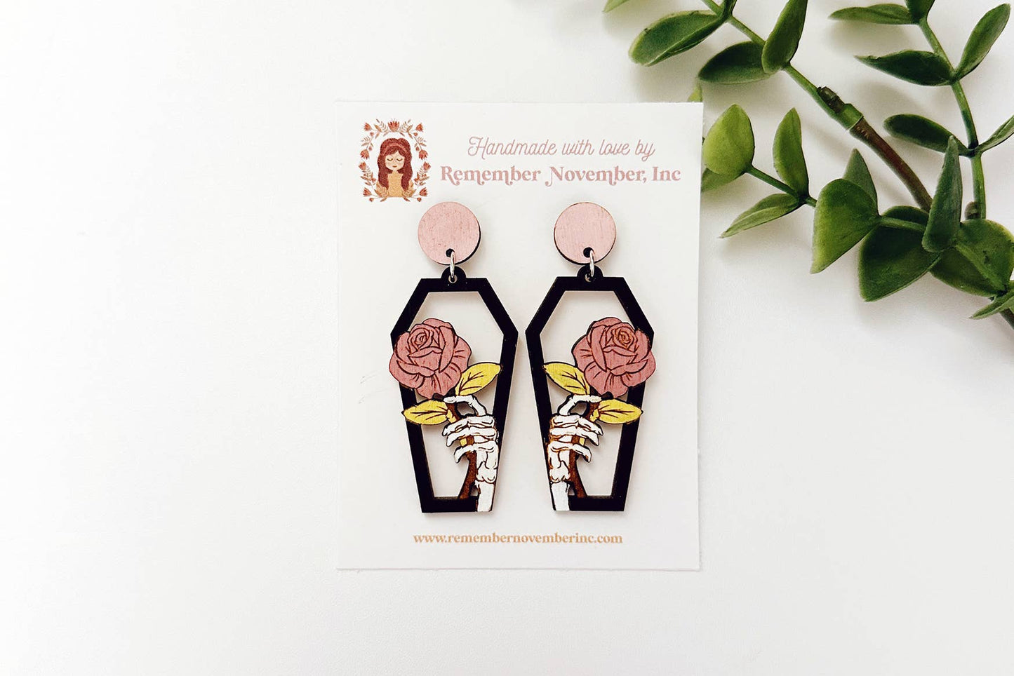 Remember November, Inc - Coffin Skeleton Earrings