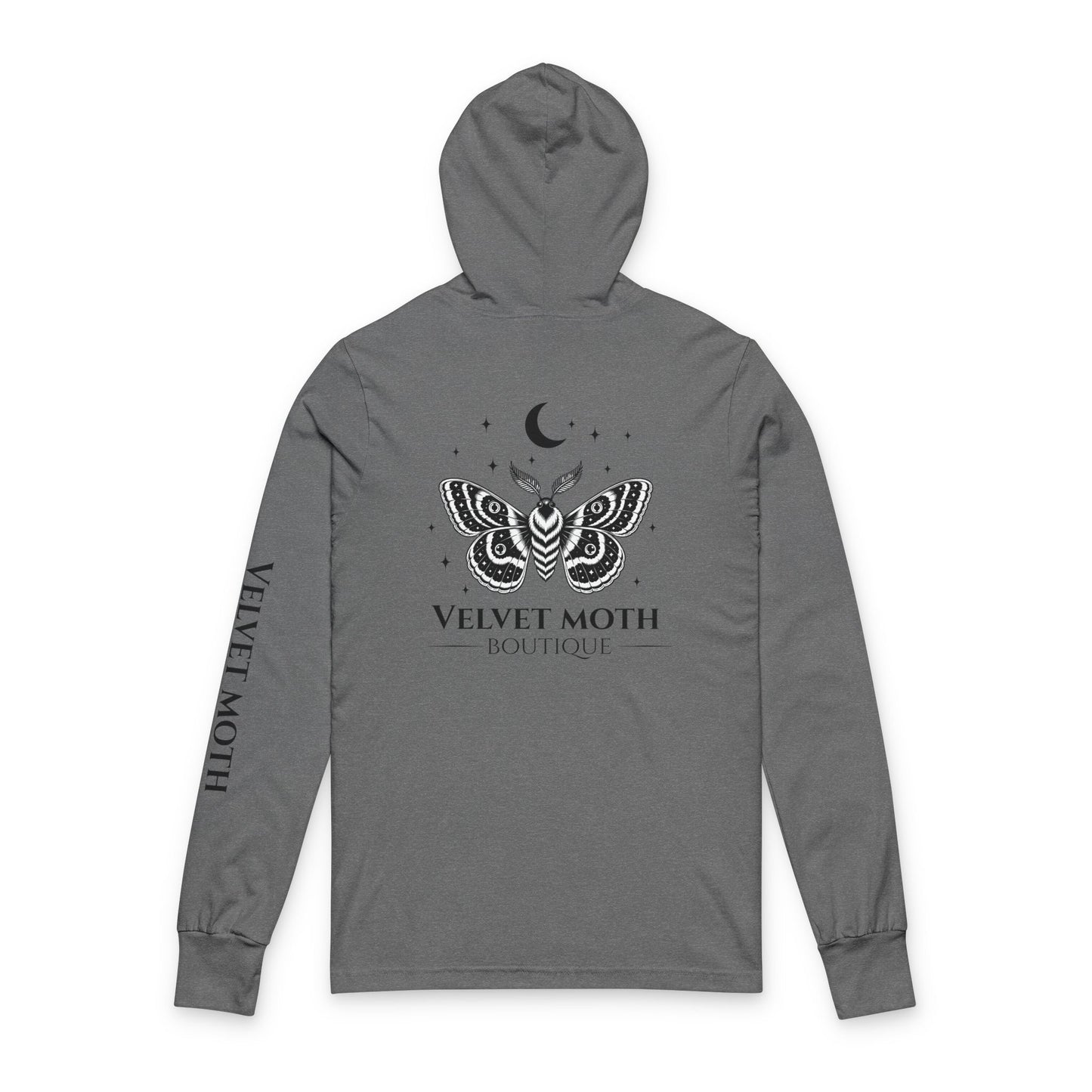 Moth Moon and Stars Hooded Tee