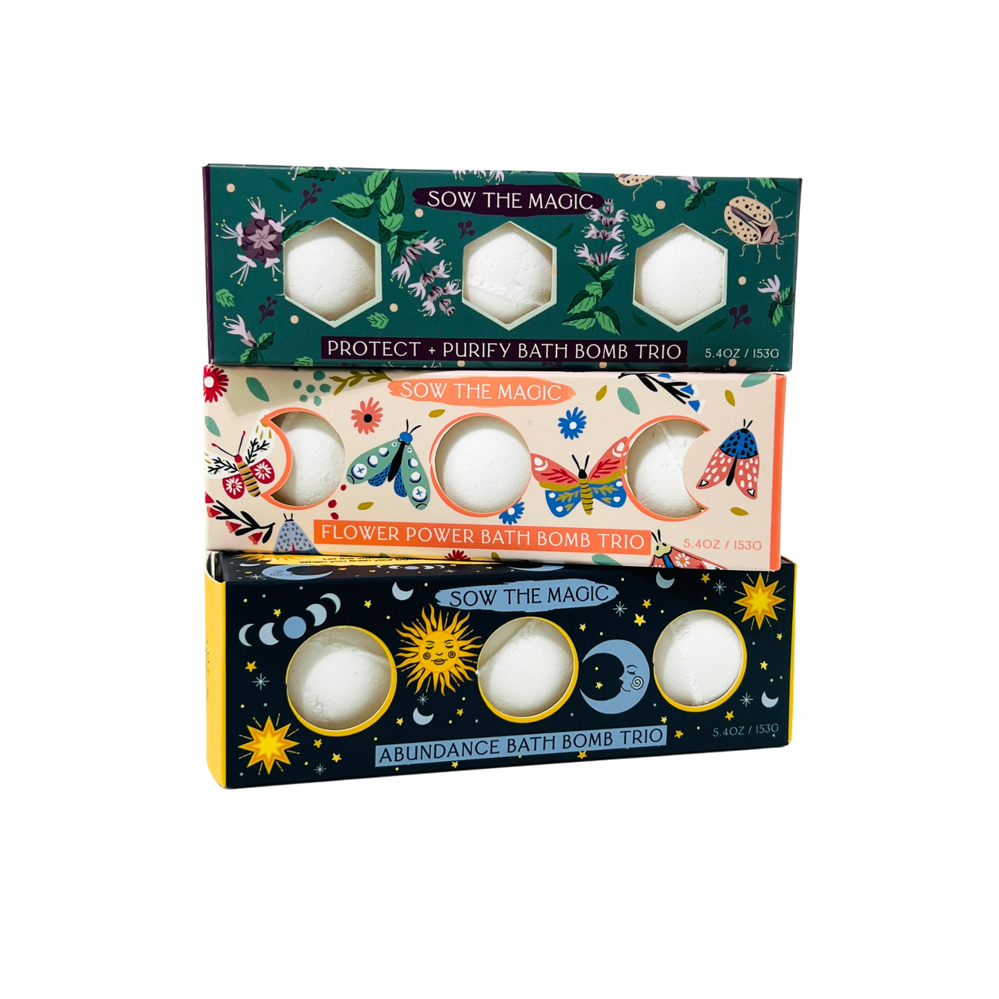 Sow the Magic - Moon Phase Abundance Bath Bomb Trio