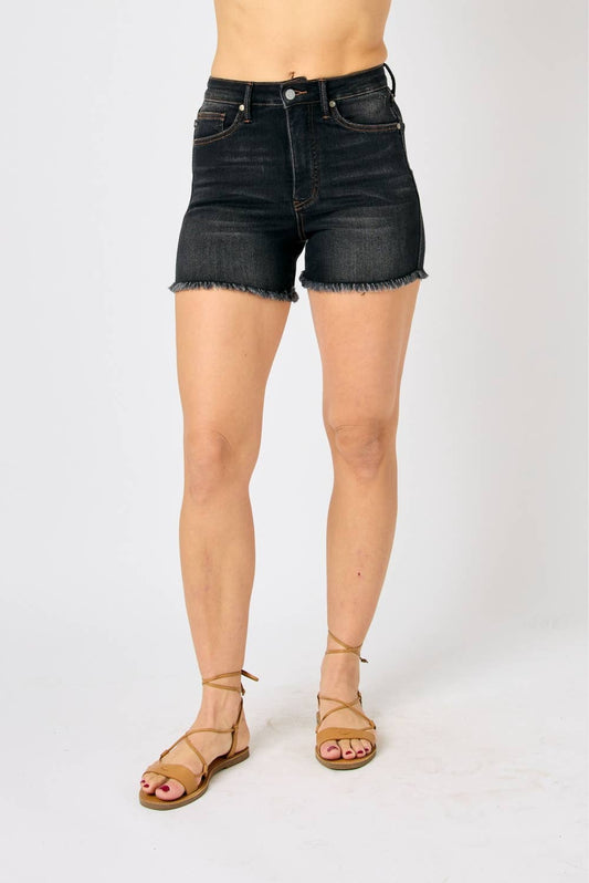 Judy Blue - Tummy Control Fray Hem Shorts