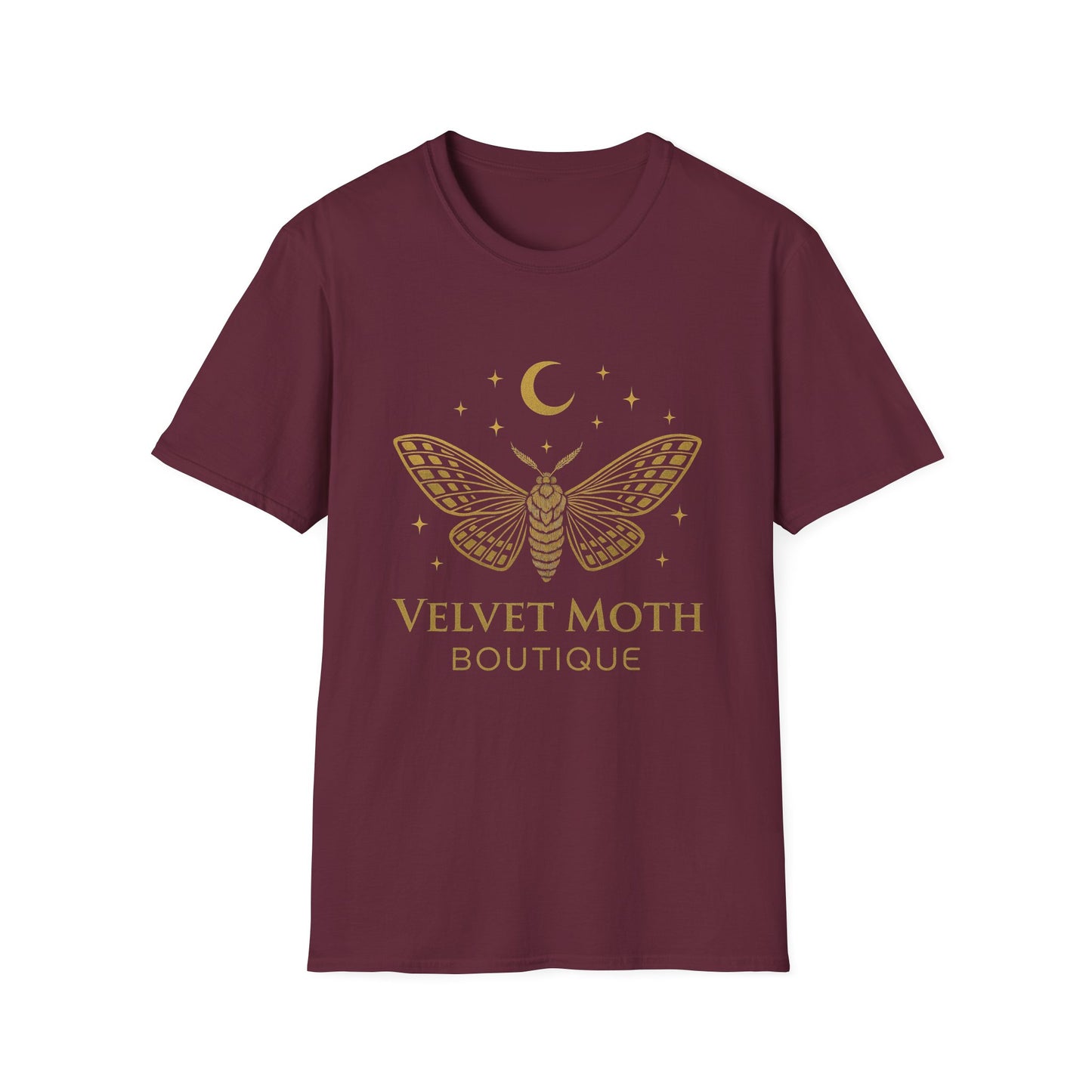 Velvet Moth Unisex Softstyle T-Shirt - Bohemian Aesthetic Apparel