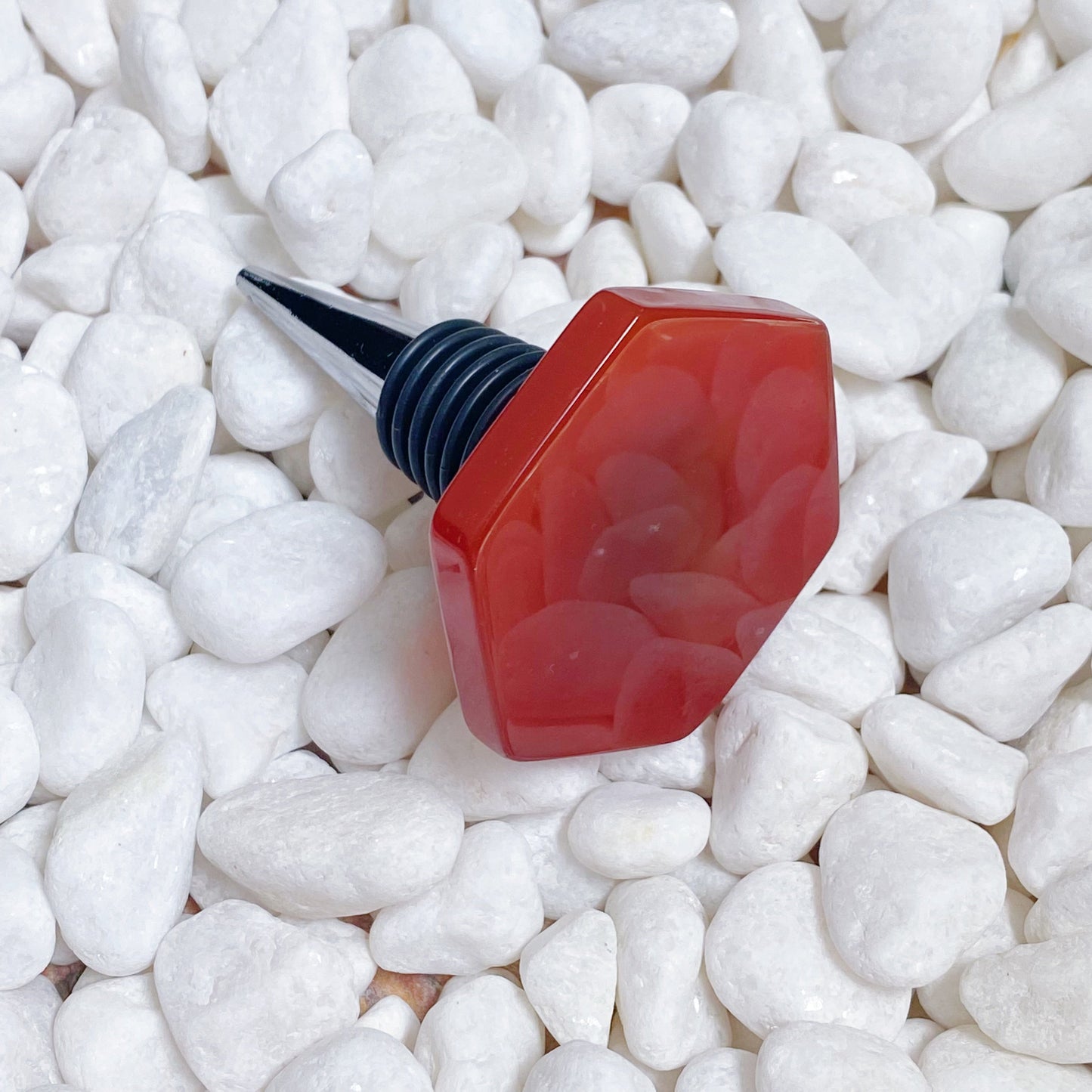 Soho Lounge Hexagon Stone Wine Stopper-6
