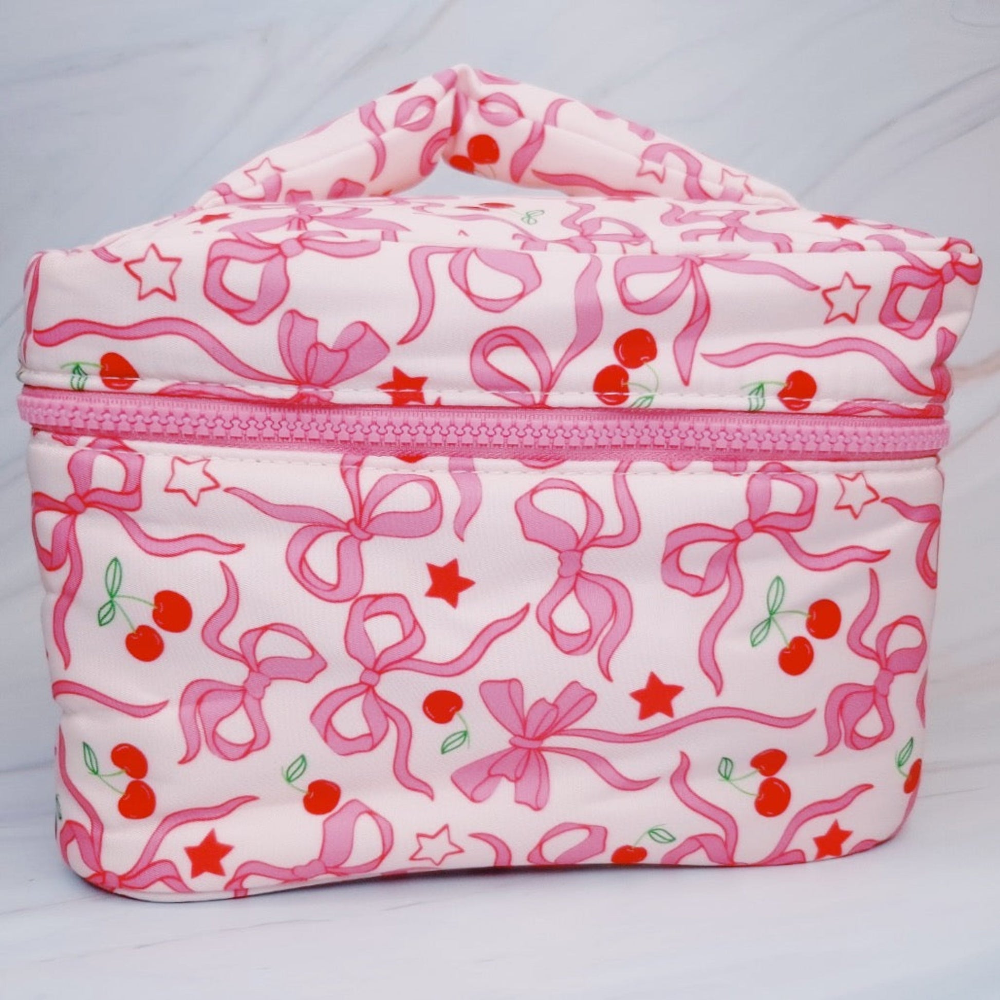 Cherry Bowtiful Travel Cosmetic Case With Handle-2
