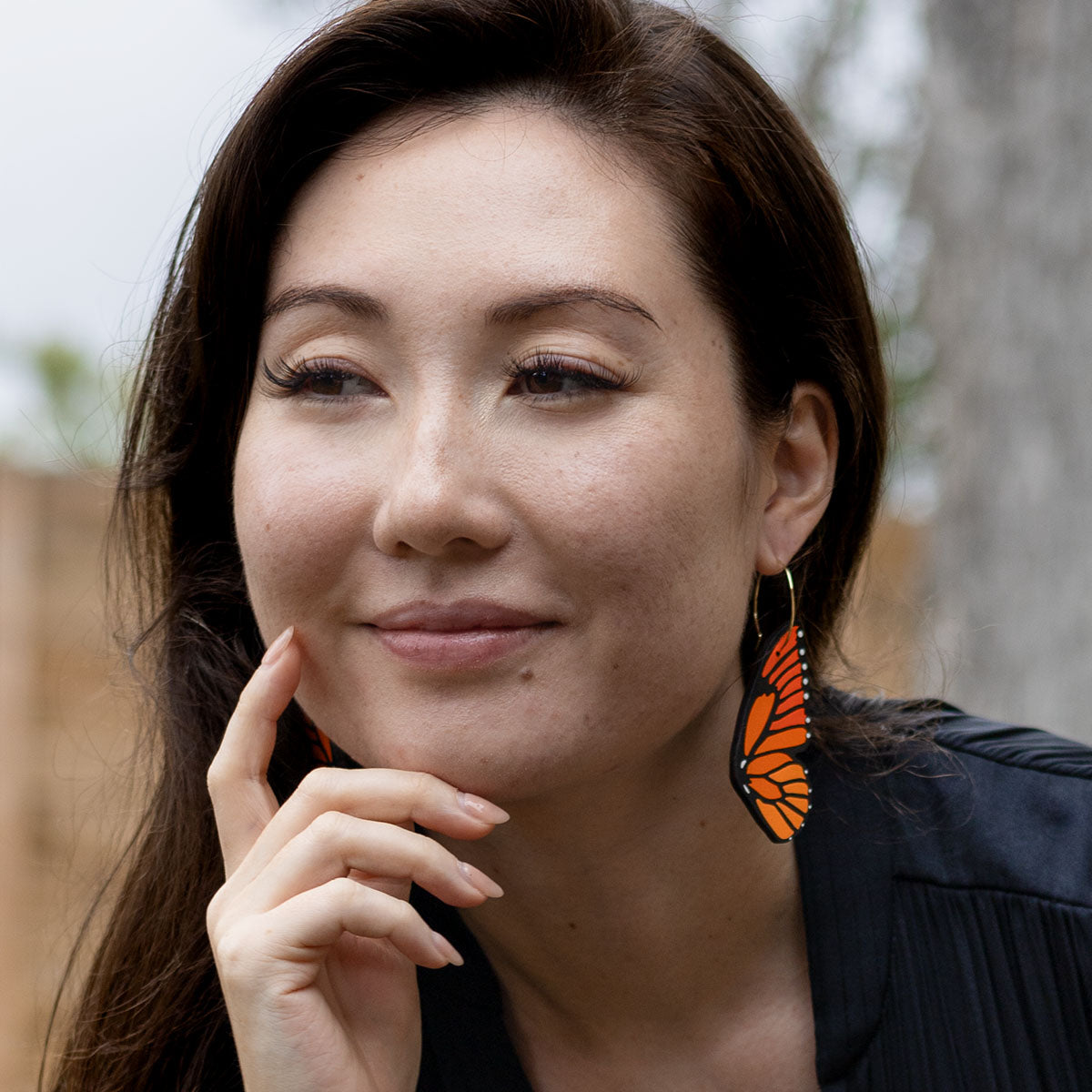 LE CHIC MIAMI - Monarch Butterfly Hoops