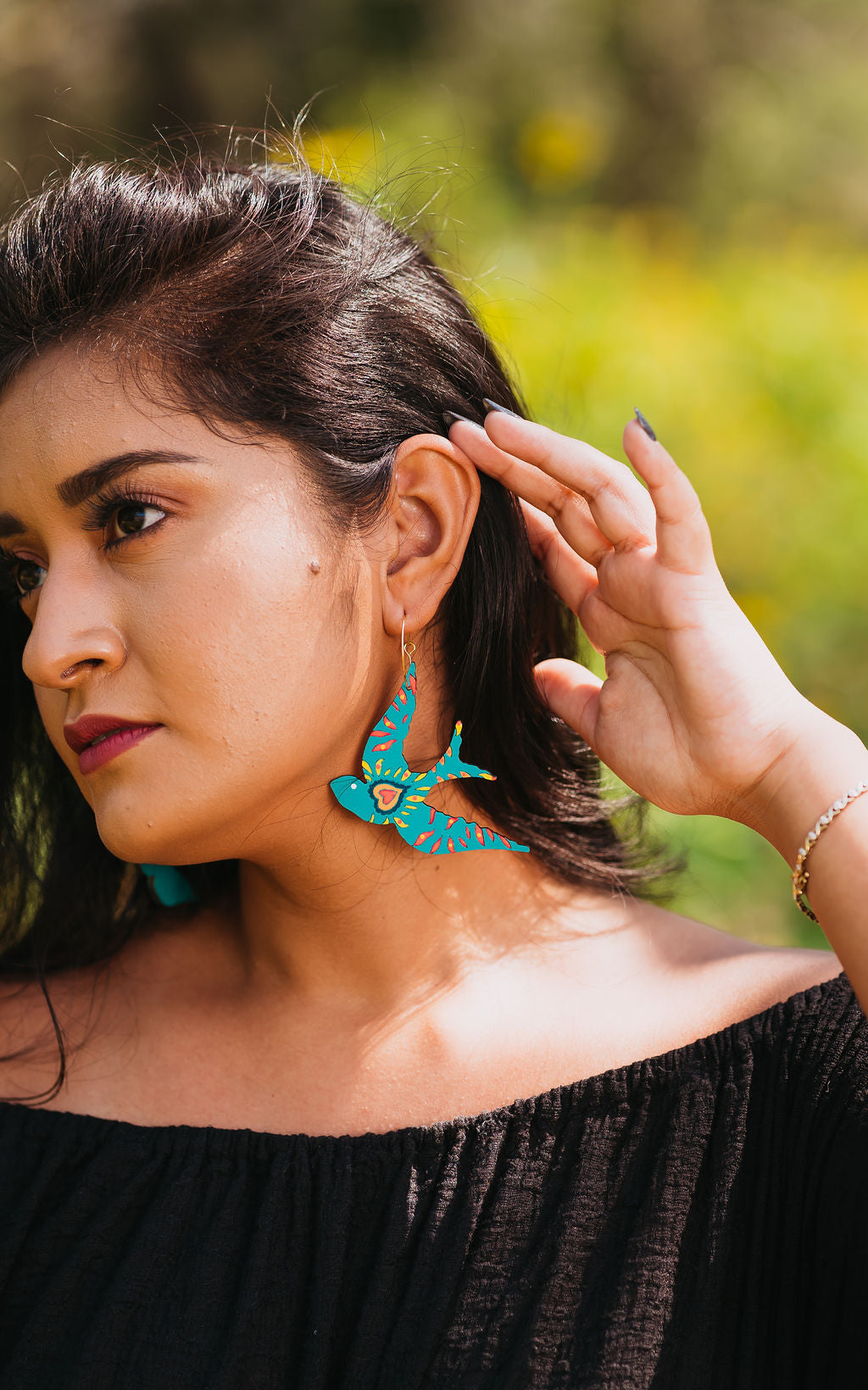LE CHIC MIAMI - Turquoise Sparrow Hoops