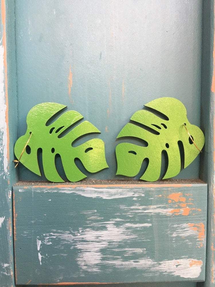LE CHIC MIAMI - Monstera Statement Hoops