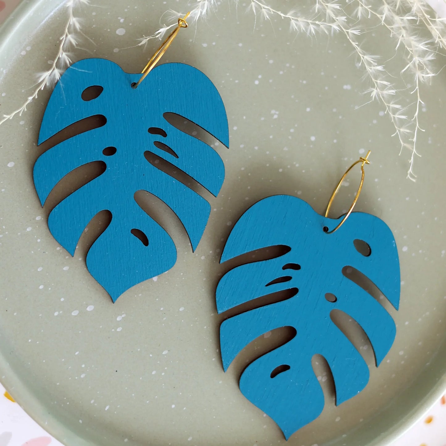 LE CHIC MIAMI - Monstera Statement Hoops