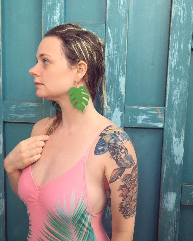 LE CHIC MIAMI - Monstera Statement Hoops