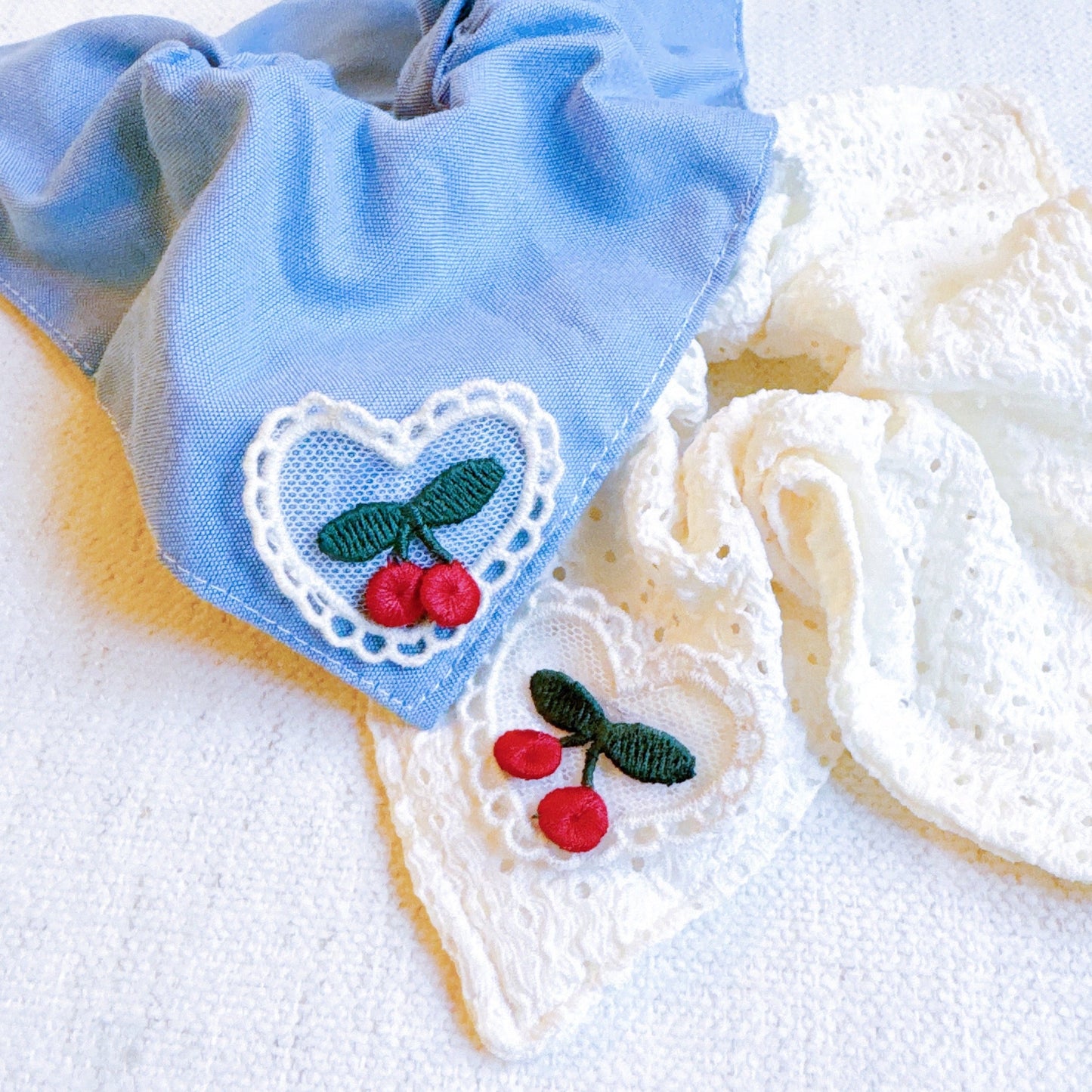 Love And Cherry Square Hair Scrunch Set Of 2-1