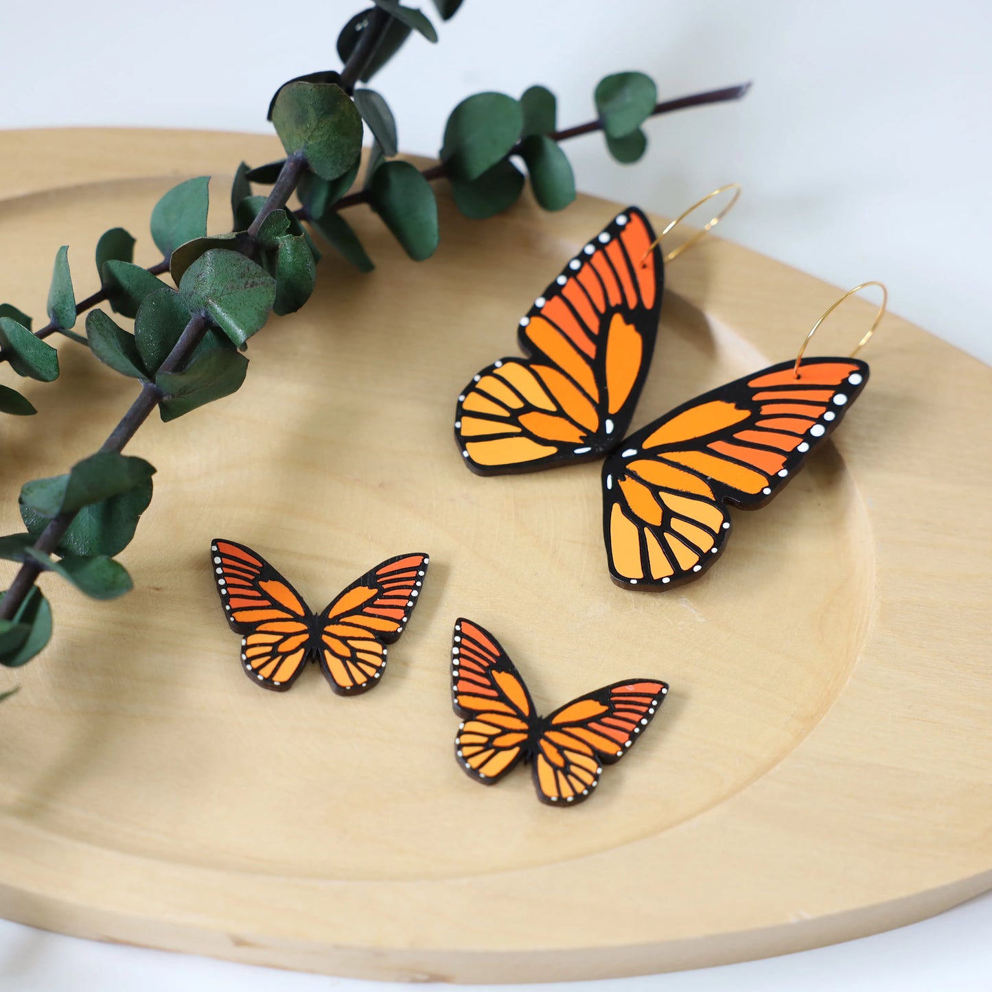 LE CHIC MIAMI - Monarch Butterfly Hoops