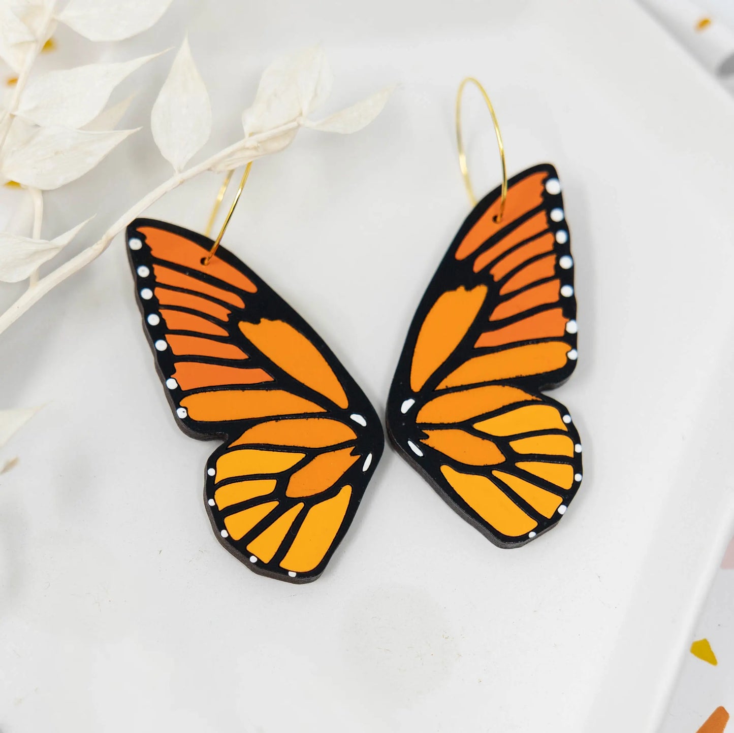 LE CHIC MIAMI - Monarch Butterfly Hoops