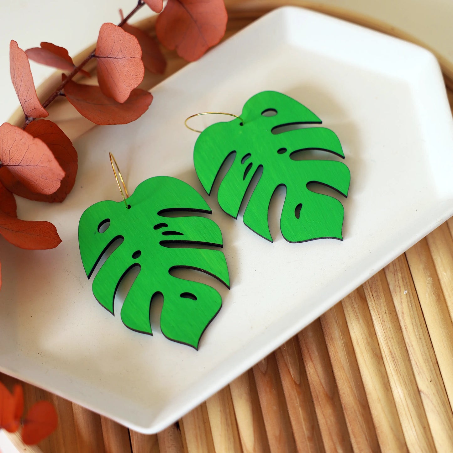 LE CHIC MIAMI - Monstera Statement Hoops