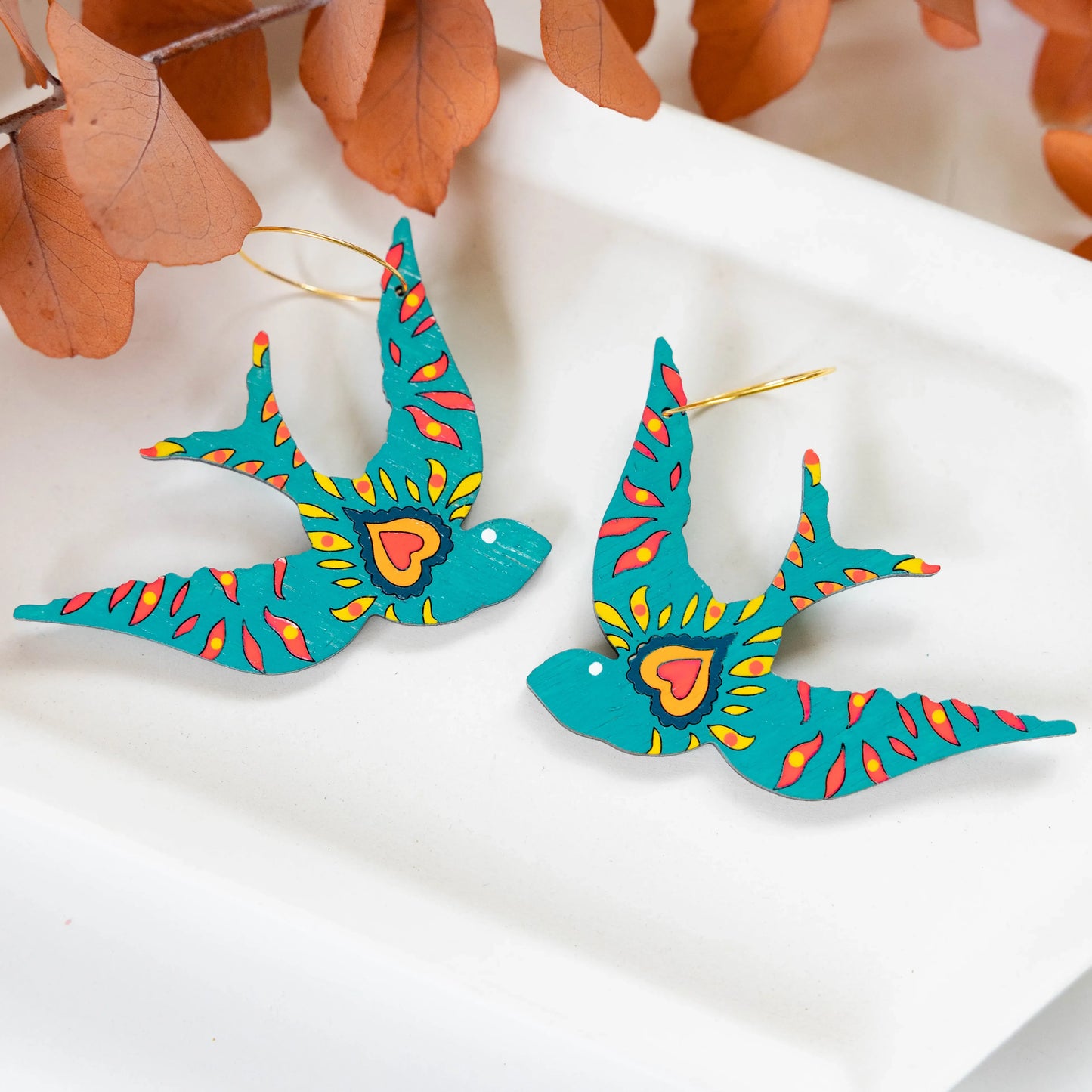 LE CHIC MIAMI - Turquoise Sparrow Hoops