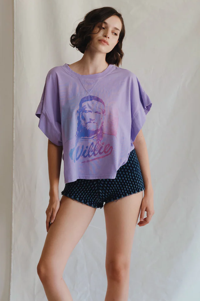 Willie Nelson Purple Sky Tee