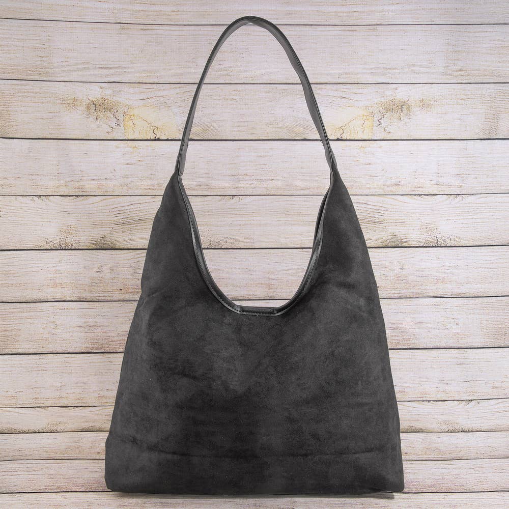 Fame  - Suede Slouchy Hobo Shoulder Bag *COMING SOON*