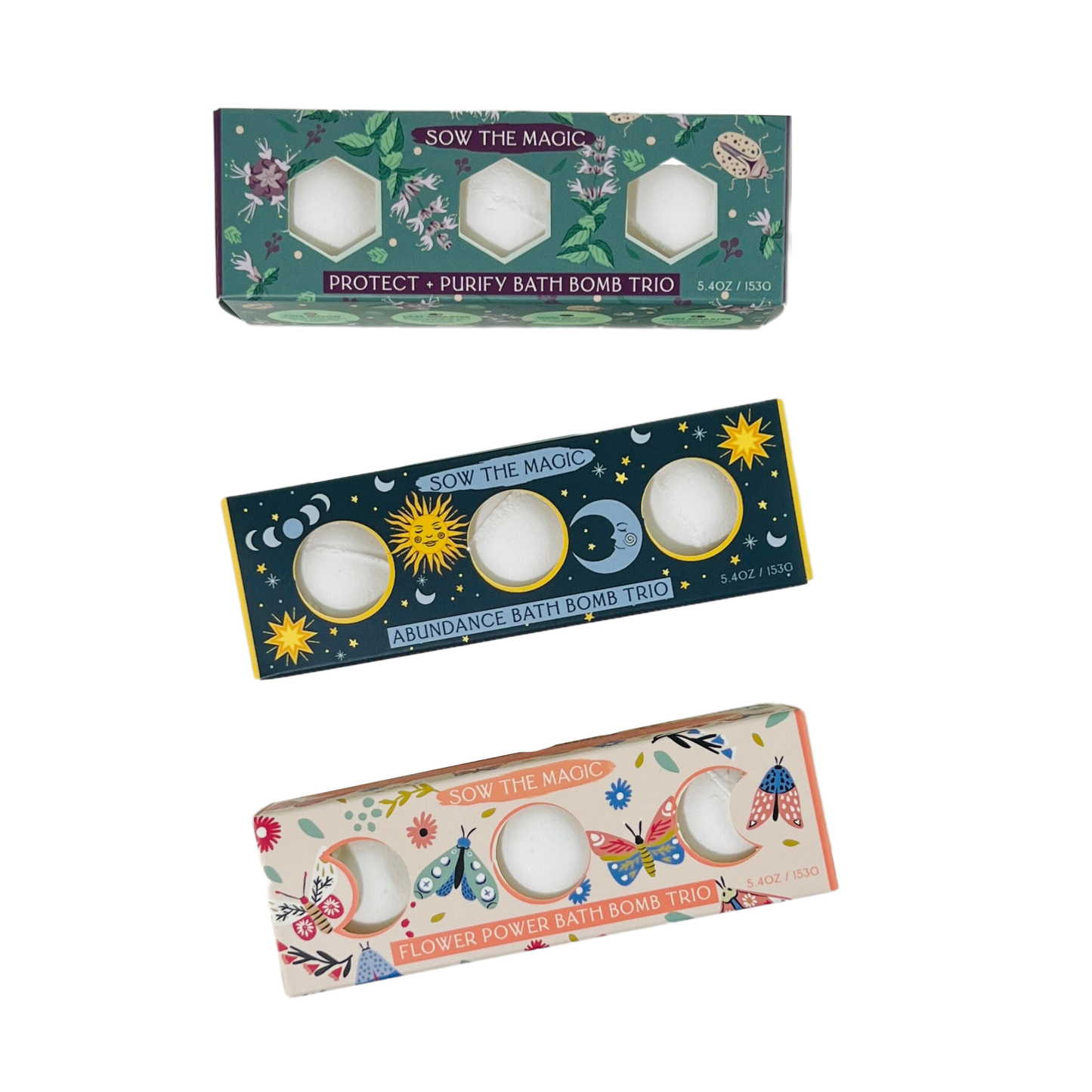 Sow the Magic - Moon Phase Abundance Bath Bomb Trio