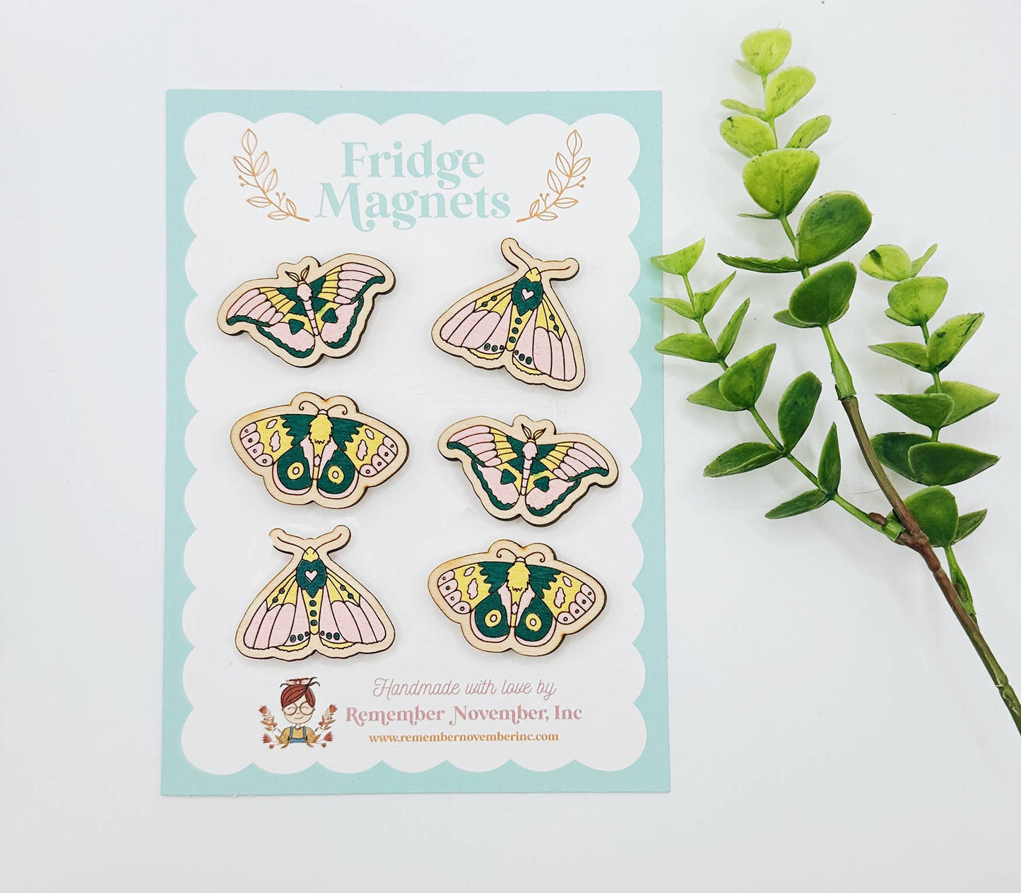 Remember November, Inc - Moth Fridge Magnets