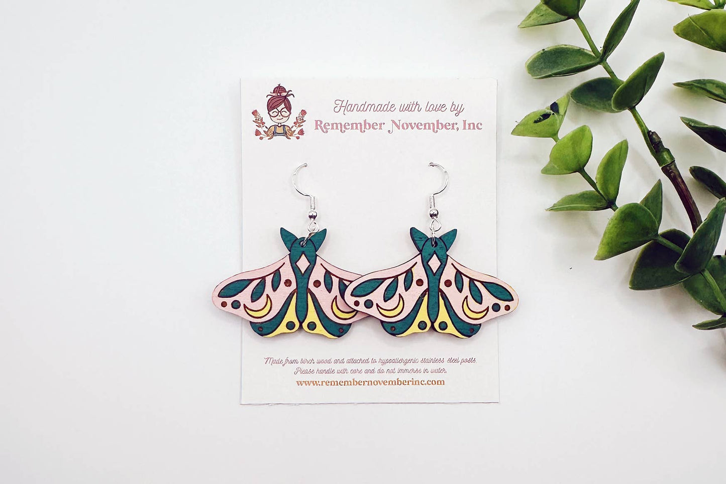 Remember November, Inc - Moth Earrings