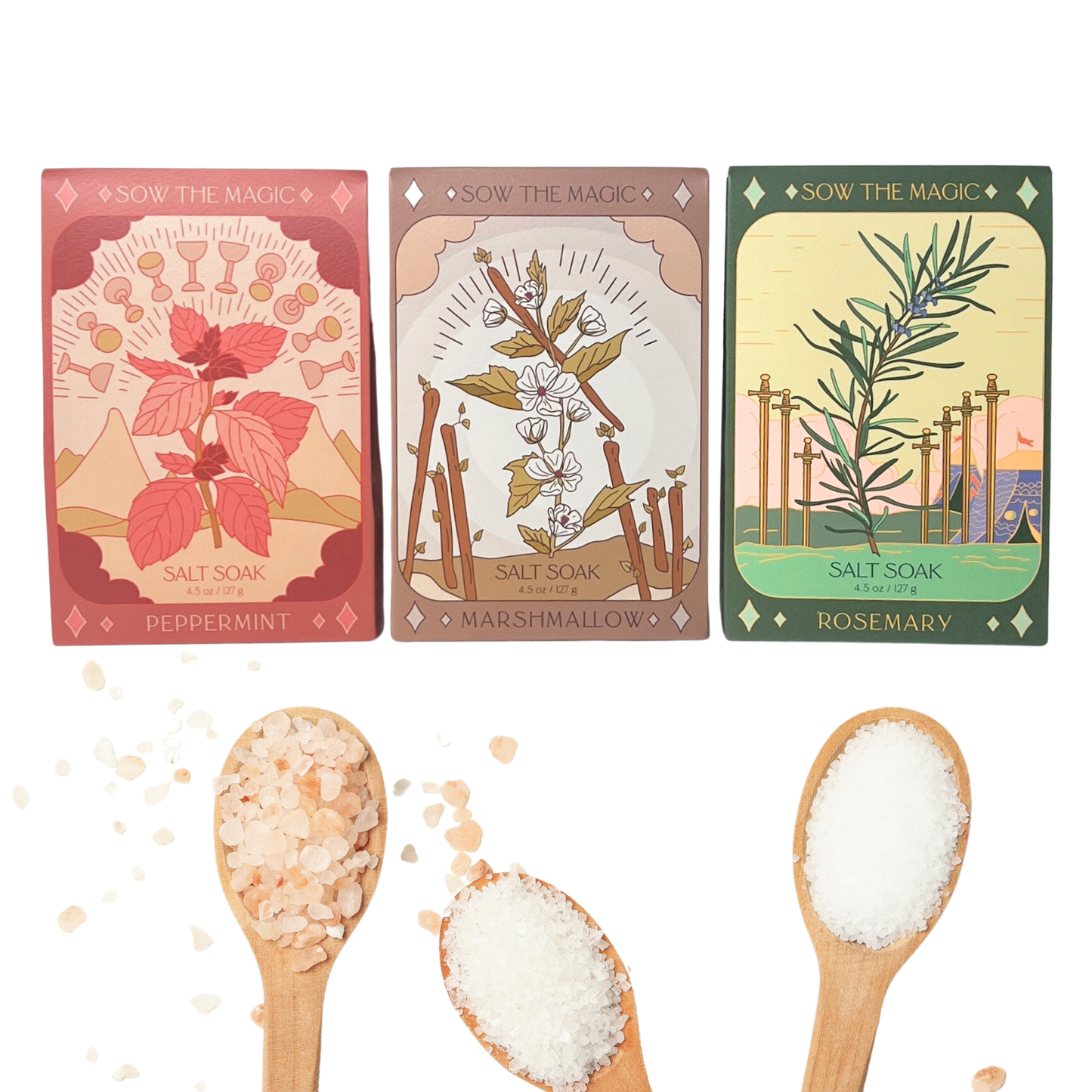 Sow the Magic - Marshmallow Tarot Salt Soak