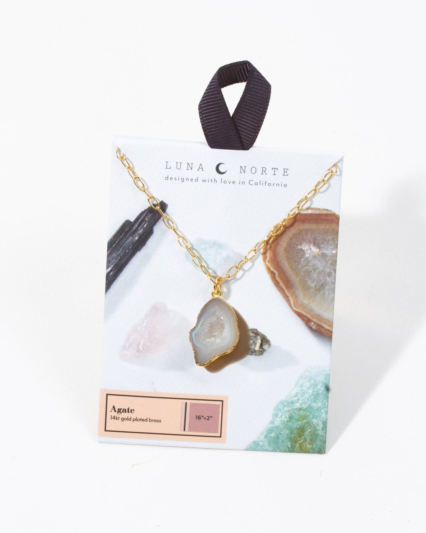 Luna Norte - Moonlight Geode Necklace