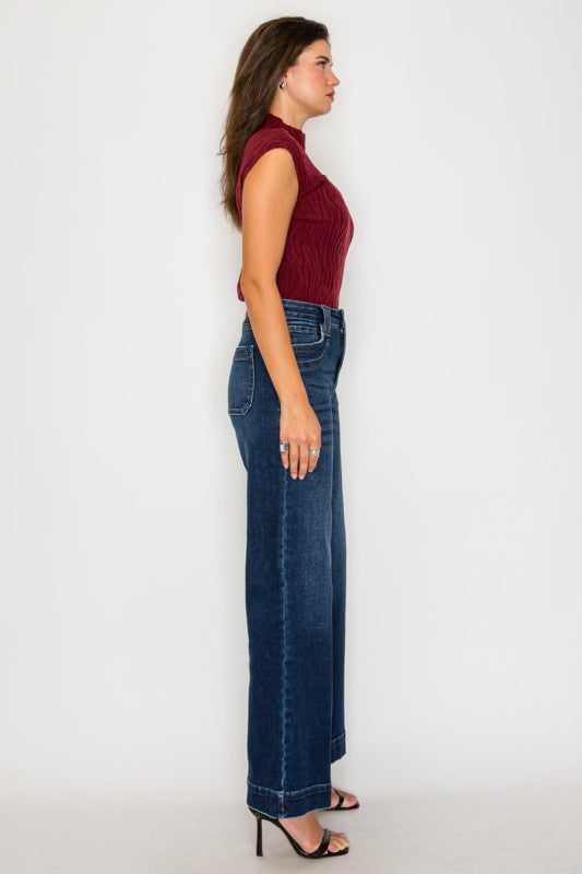 Artemis Vintage Tummy Control High Rise A-Wide Leg Fit Jeans