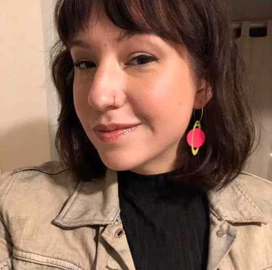 LE CHIC MIAMI - Neon Saturn Hoops