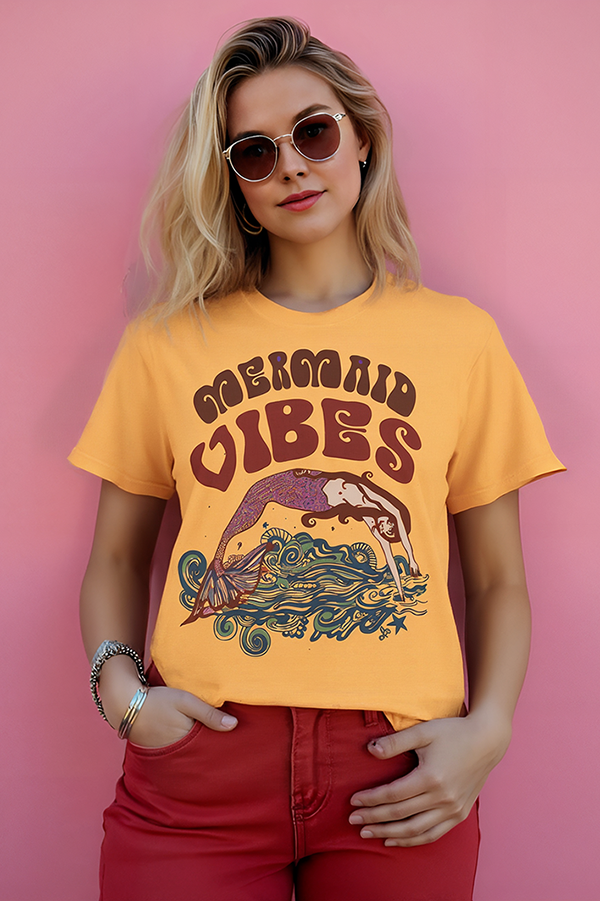 Mermaid Vibes Curvy Tee-1